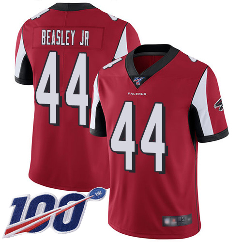Atlanta Falcons Limited Red Men Vic Beasley Home Jersey NFL Football #44 100th Season Vapor Untouchable